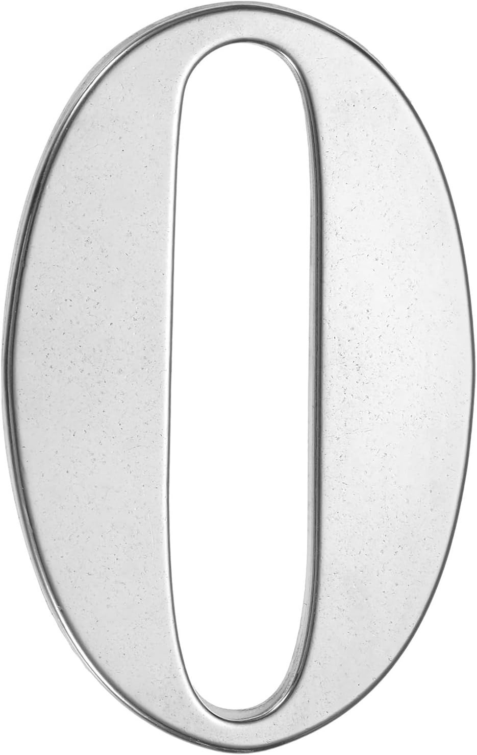 M METERXITY 1-Pack Self-adhesive House Number, 6 Inch 304 Stainless Steel Mailbox Number Address Number for House/Office/Hotel/Farmhouse, House Number for Outside [Number 0, Silver]