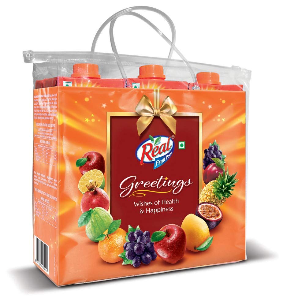 Real Greetings Fruit Juice Gift Pack, 3L Amazon.in Grocery & Gourmet Foods
