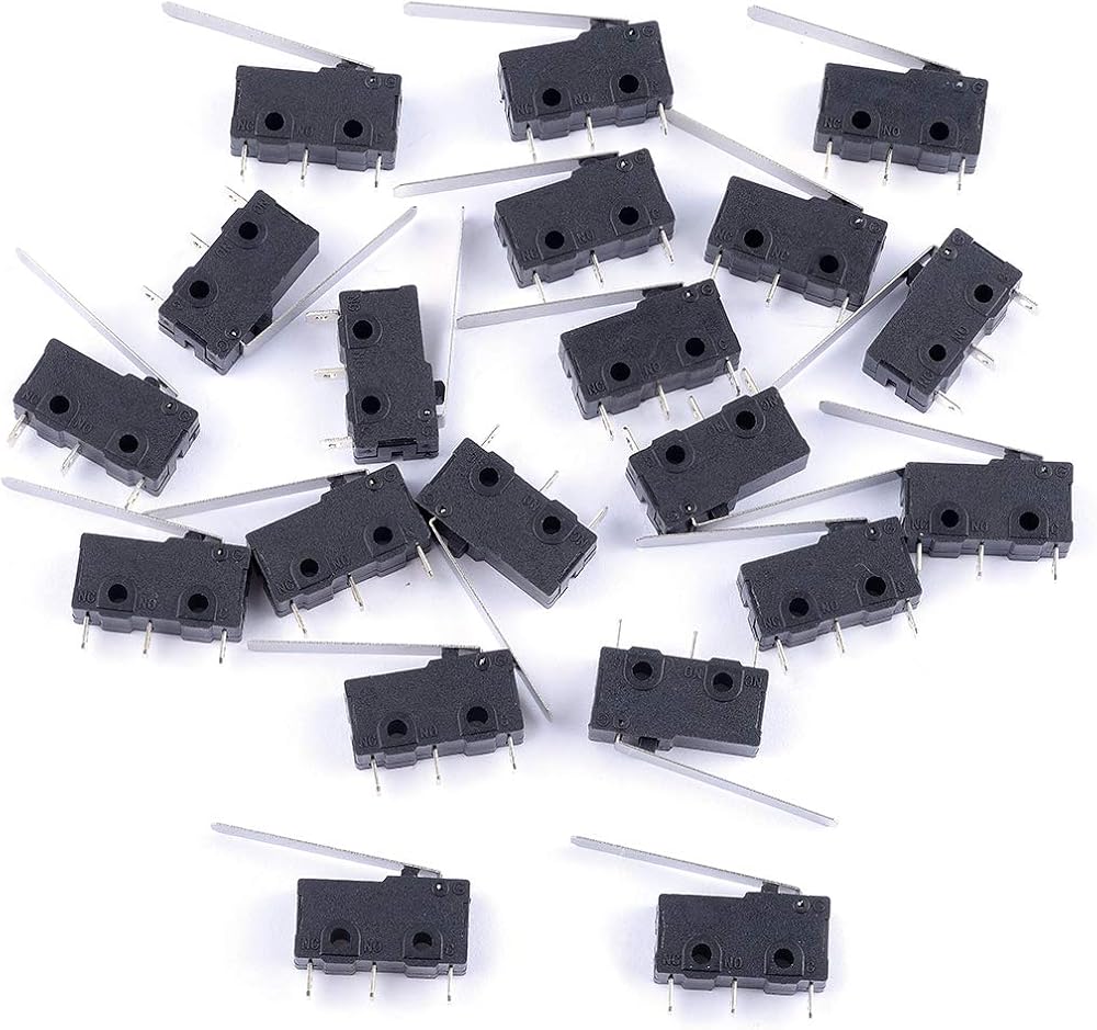 20Pcs AC 5A/125V 3A/250V Long Straight Hinge Lever Arm...