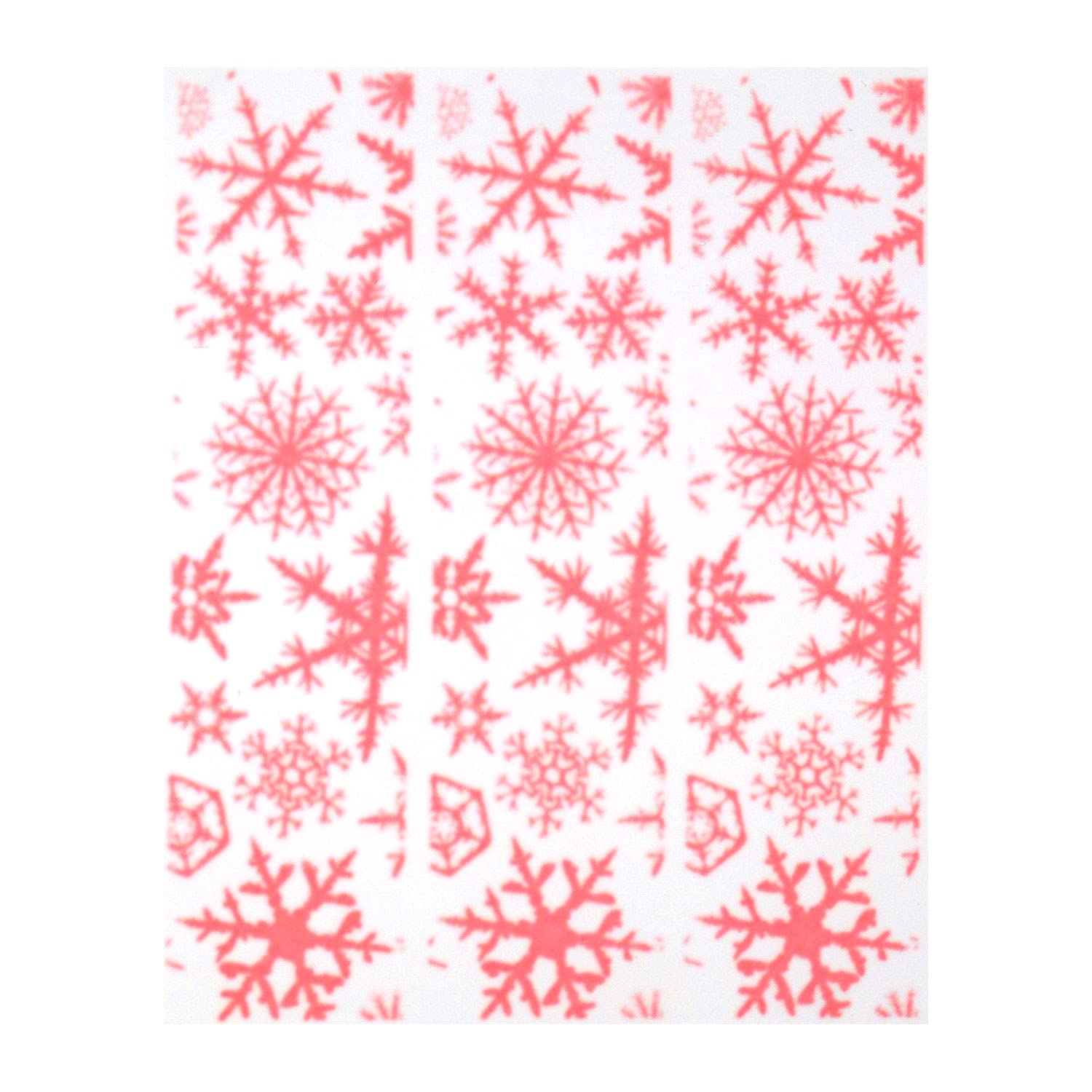 Large Snowflake White Enamel Decals