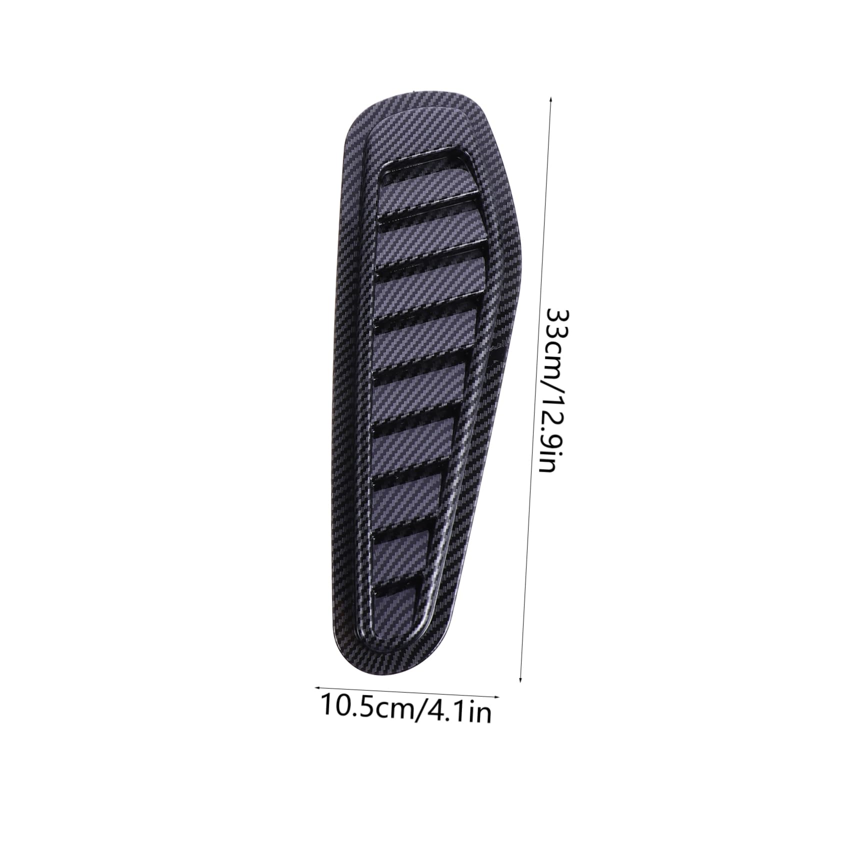 VINTORKY 2pcs Carbon Fiber Texture Side Vent Sticker Decorative Air Bonnet Hood Covers for Flow Decoration Car Accessories Engine Cover Modification