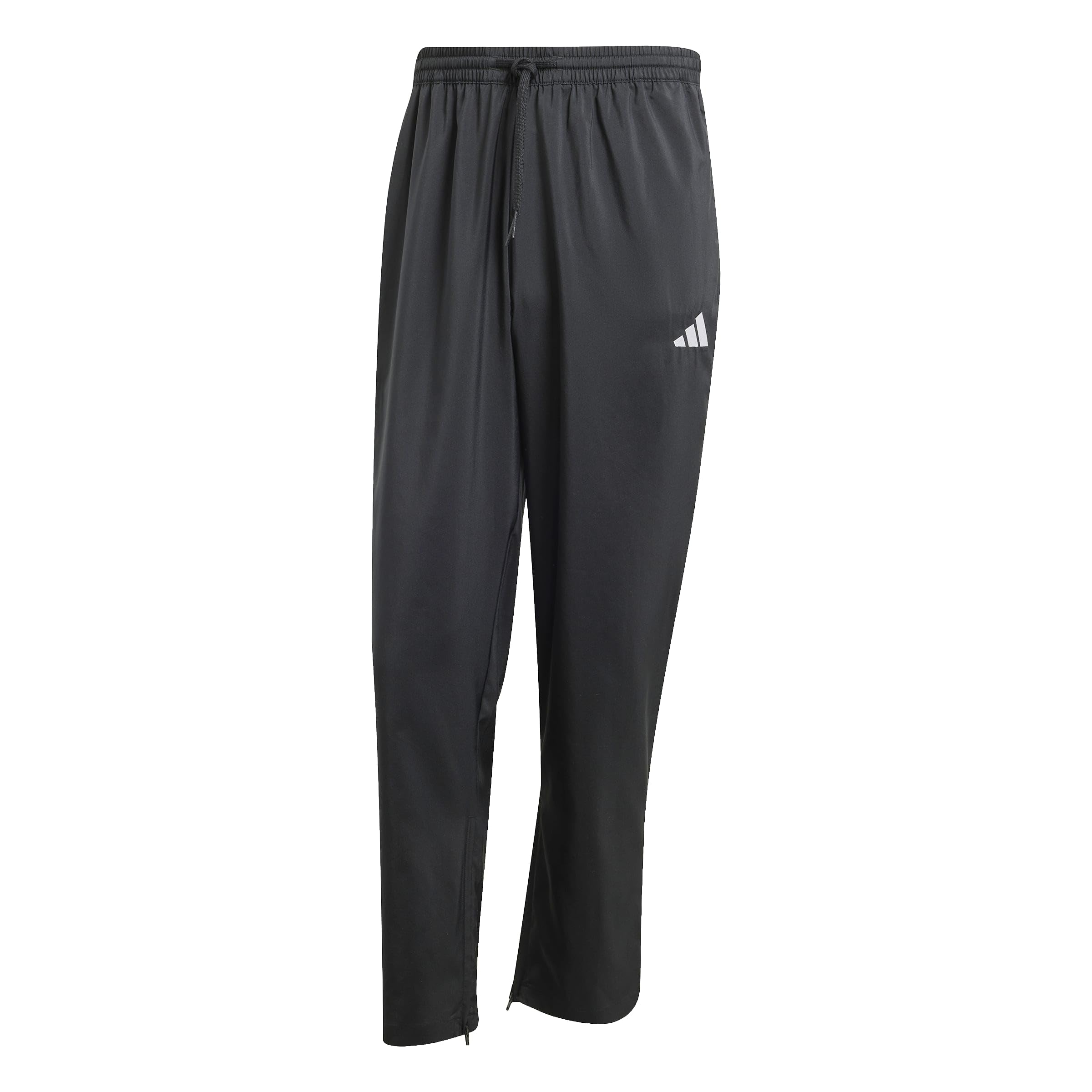 adidas Men's Essentials Small Logo Stanford Open Hem Pants, Black/White, XXL Tall