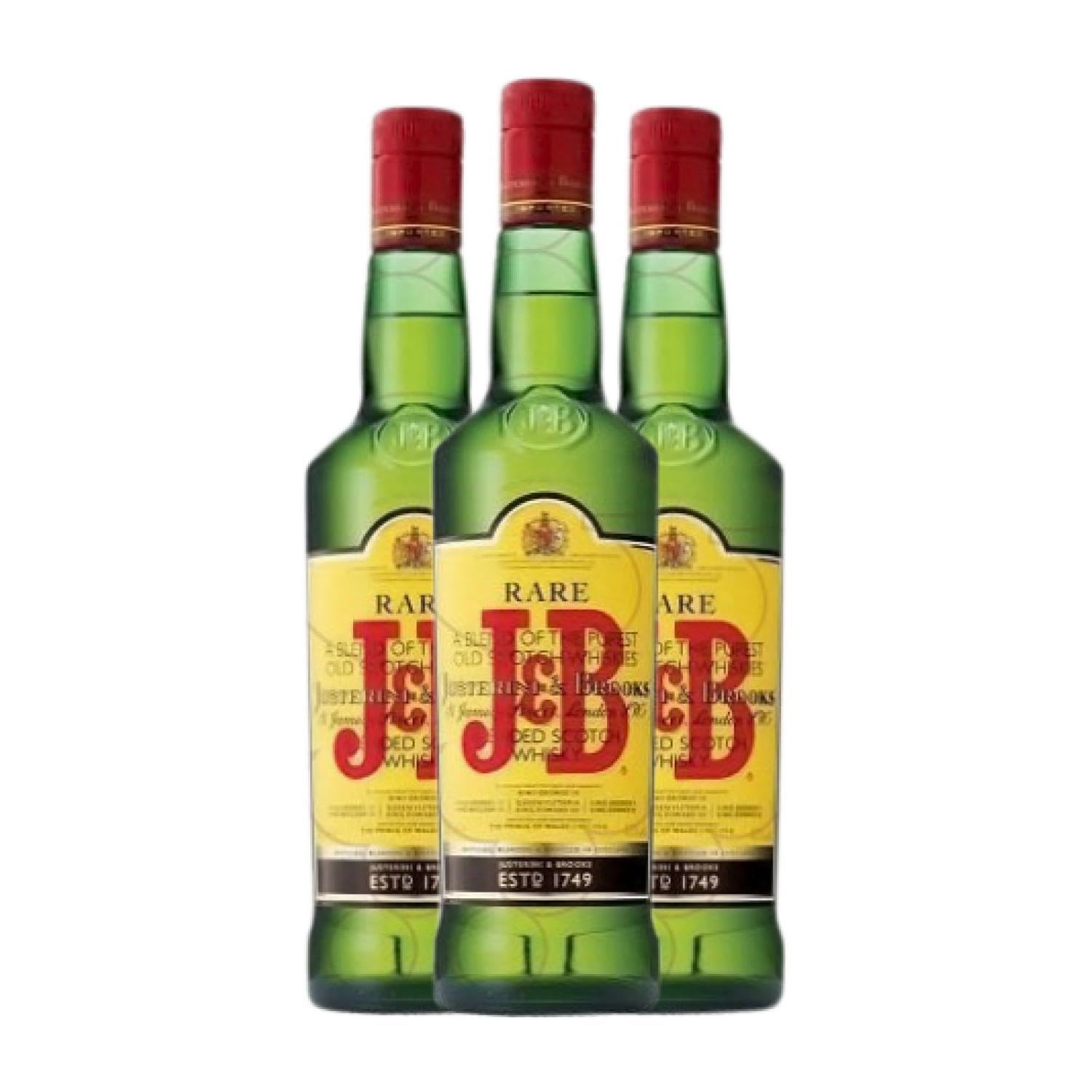 Whisky Blended JB Irrellenable Botella Misil 1 L (Caja de 3 Botella Misil de 1 L)