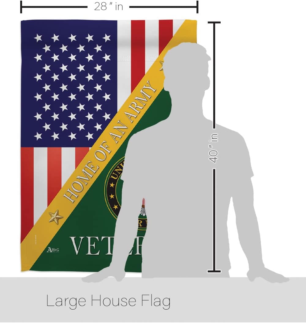 Home of Army House Flag - Set Armed Forces Rangers United State American Military Veteran Retire Official - Decoration Banner Small Garden Yard Gift Double-Sided Made in USA 28 X 40
