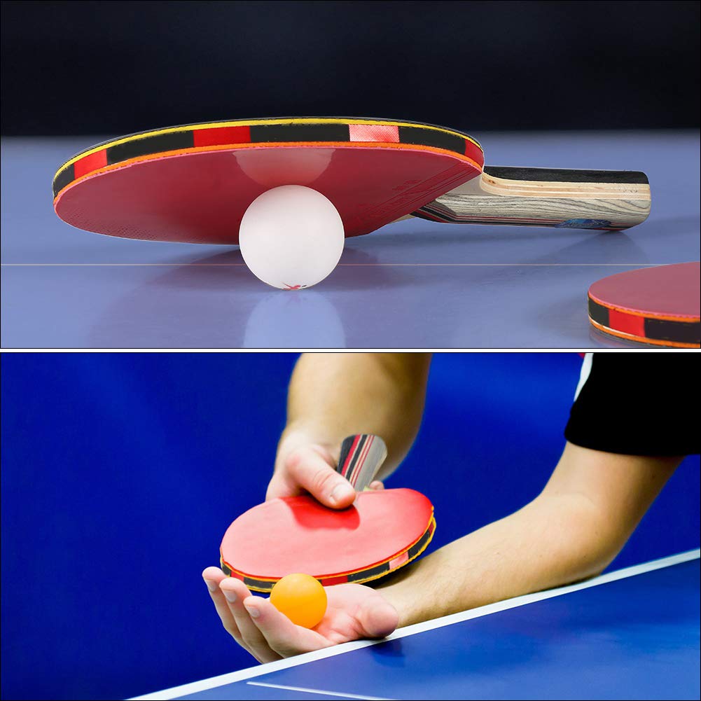 Set 2 Racchette Ping Pong Professionali - Legno 7 Strati, Gomma 2mm, Maniglia Antiscivolo, Con Palline - Foto 10