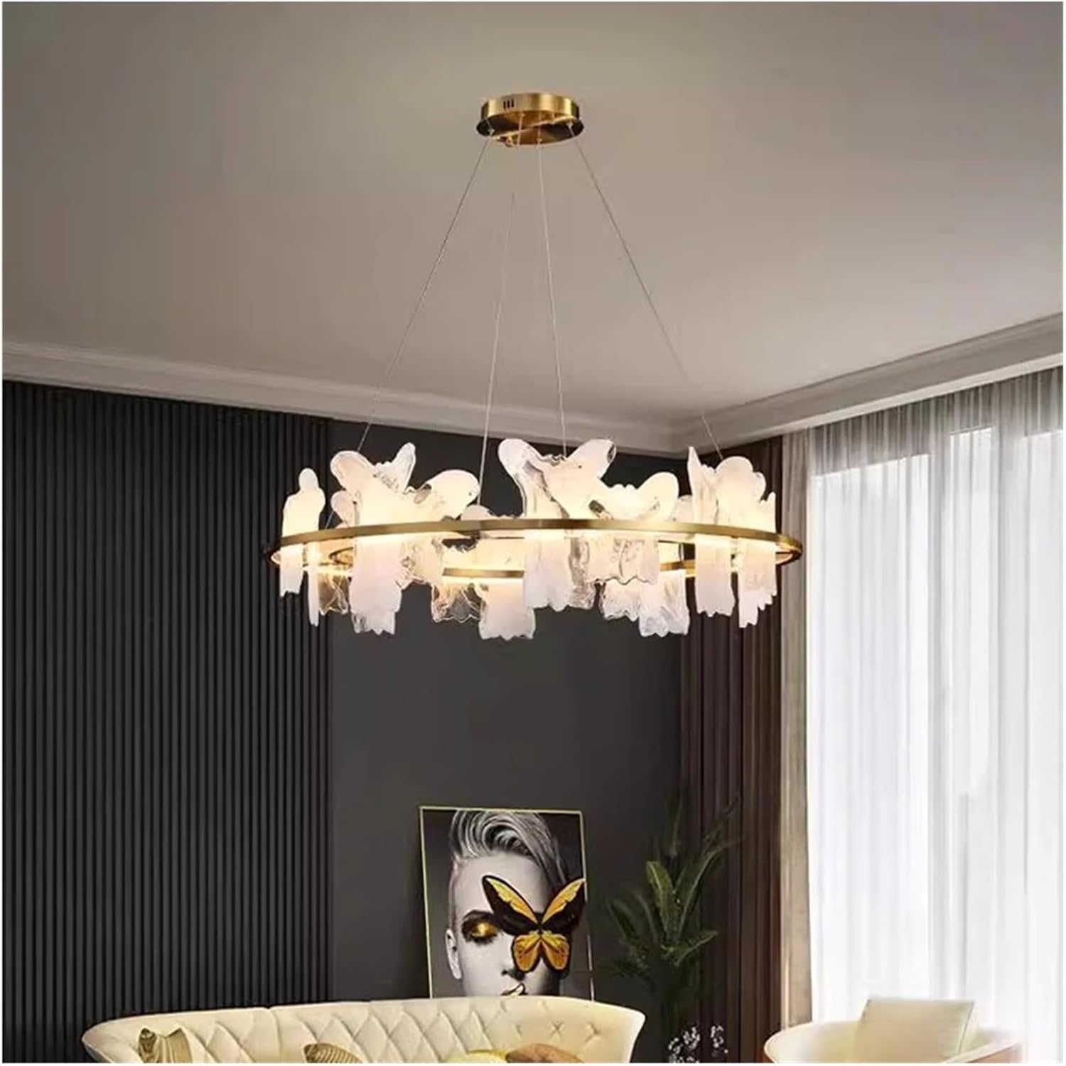 Modern Pendant Lamp Led Chandeliers for Dining Room Lights Hanging Lamps Ceiling Indoor Lighting ﻿(80cm)
