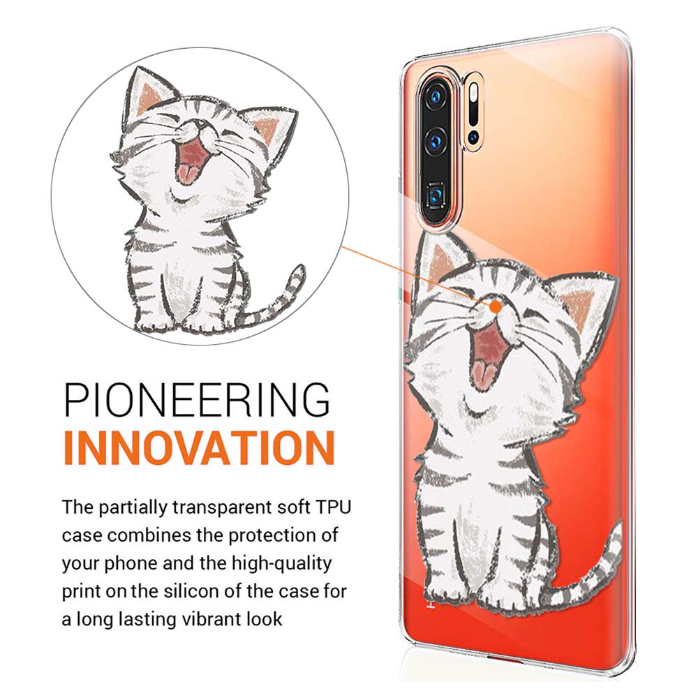 HopMore 3 Cover In Silicone Trasparente Per Huawei P30 Pro, Morbide Con Disegni Mandala, Foglia E Dreamcatcher, Antiurto