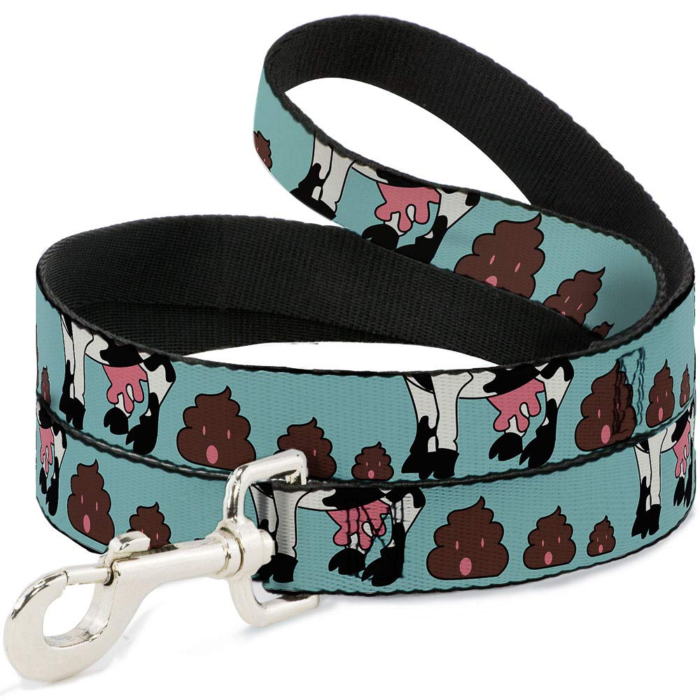 Laisse pour chien Buckle-Down grand chien motif Cow Poops sangle large 6ft