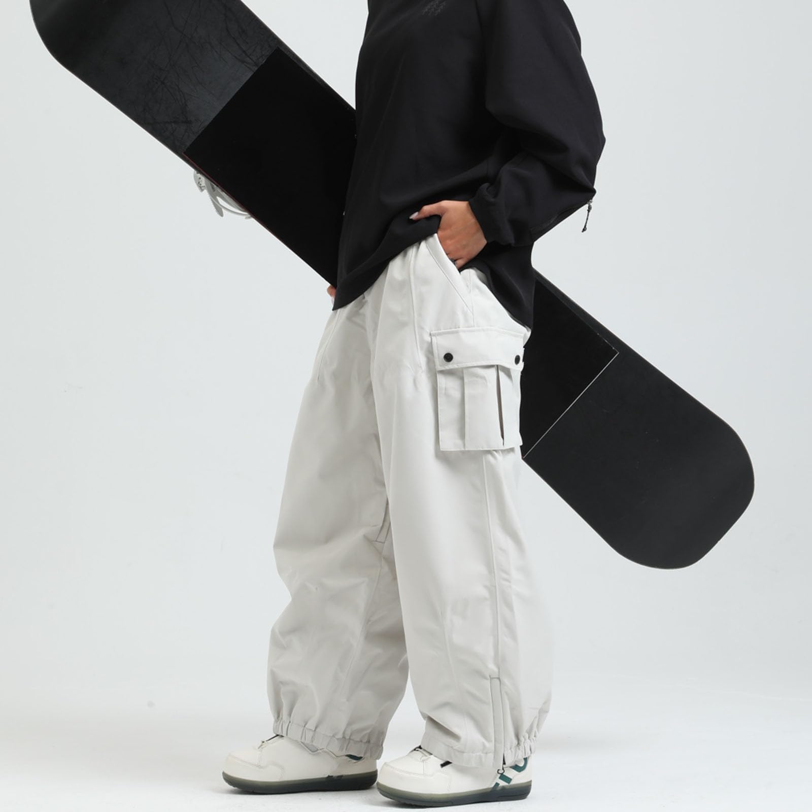 Pantalones de esquí para hombre, pantalones térmicos de snowboard, tallas grandes, básicos, con tirantes extraíbles, ropa de esquí para hombre, cintura ajustable,