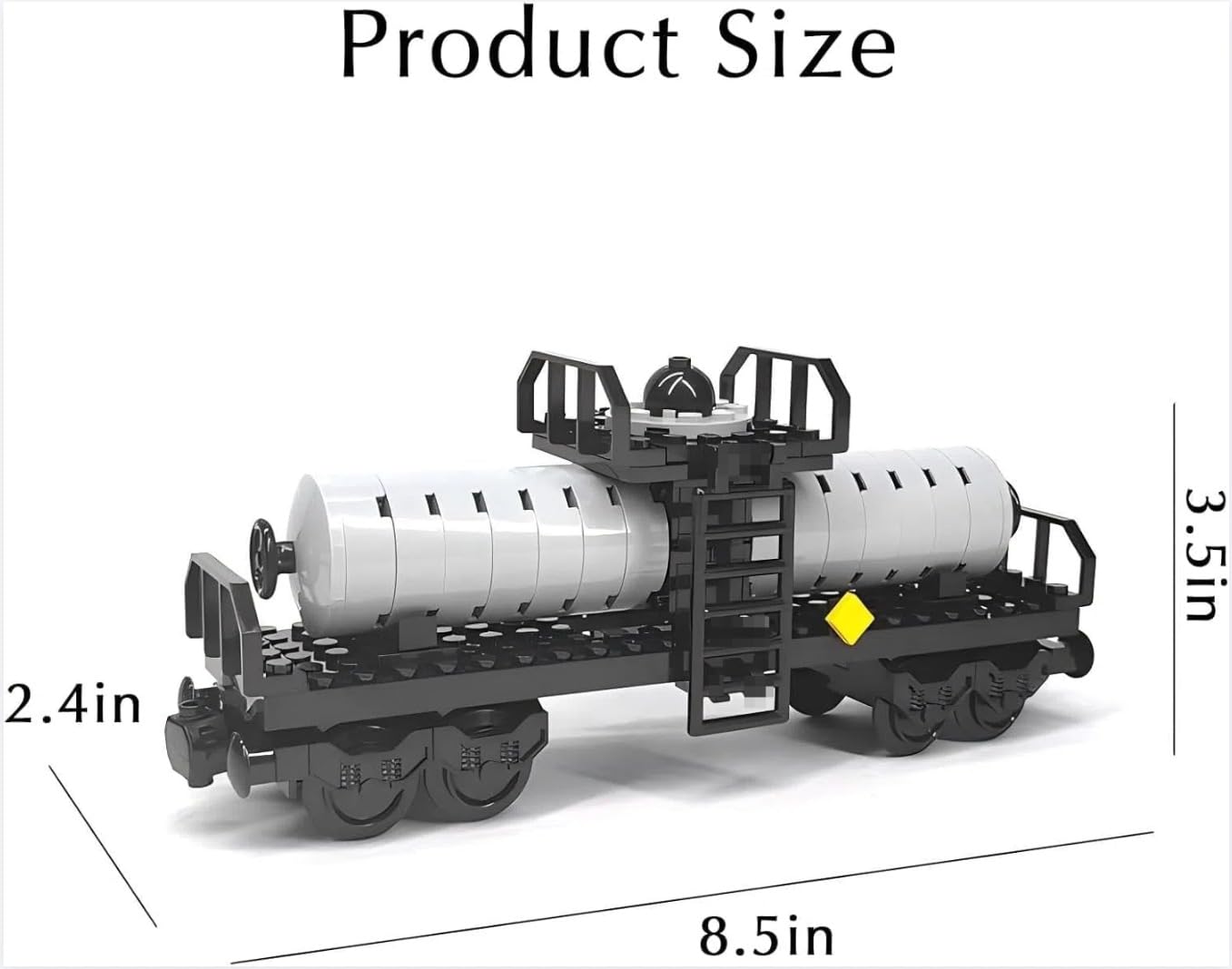 City Freight Train Car Carriage Building Blocks Set, Oil Tank Carriage Model Kits - Image 2