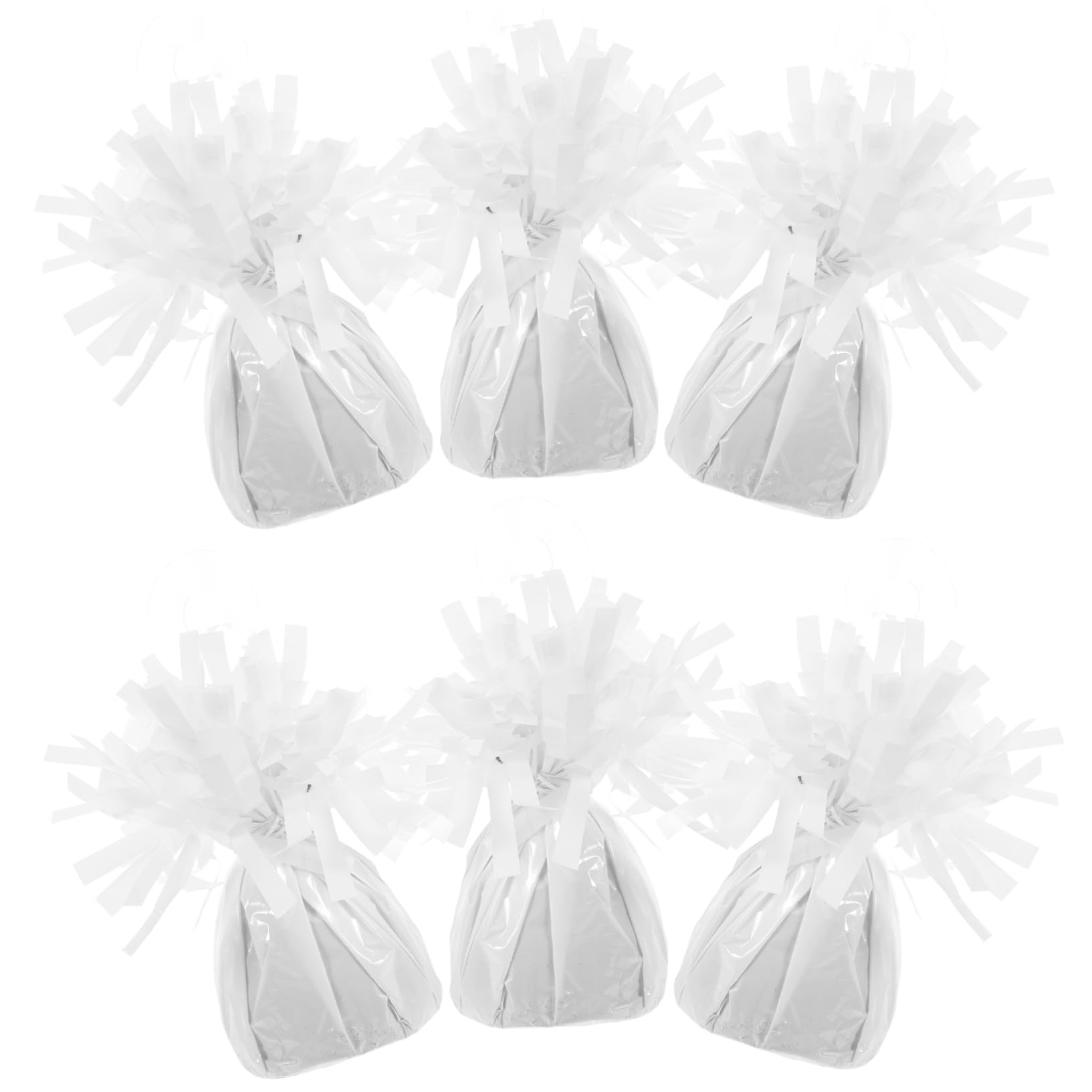 Pesi Palloncini 6 Pezzi in Pvc e Cemento per Eventi | Riutilizzabili, per Palloncini a Elio e Normali, Accessorio Decorativo per Feste e Festività