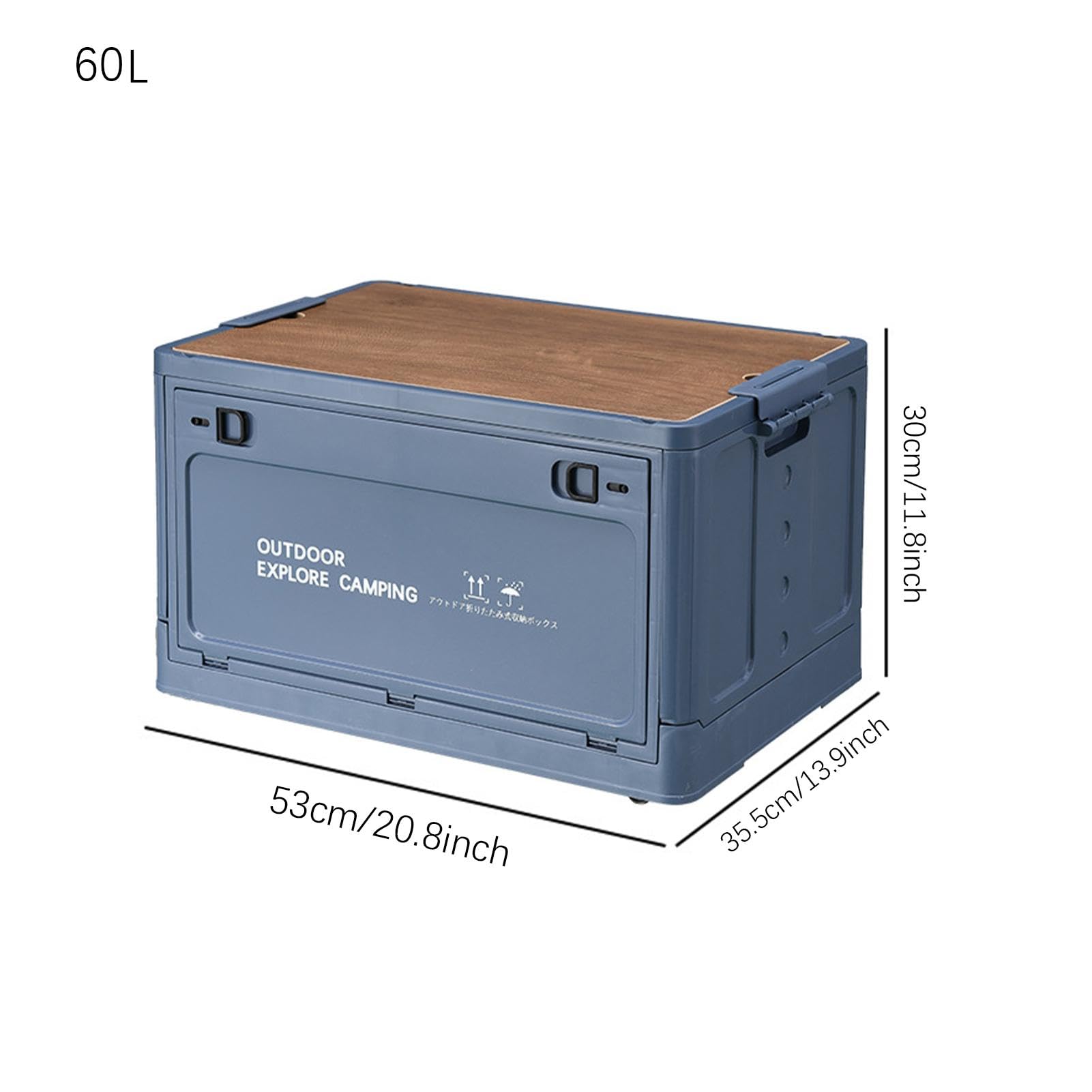 Faltbare Aufbewahrungsbox, zusammenklappbare Aufbewahrungskörbe, faltbare Outdoor-Camping-Aufbewahrungsbehälter, Outdoor-Aufbewahrungsbox, Garagenorganisation mit Deckel, Gartenwerkzeug-Box, Behälter,