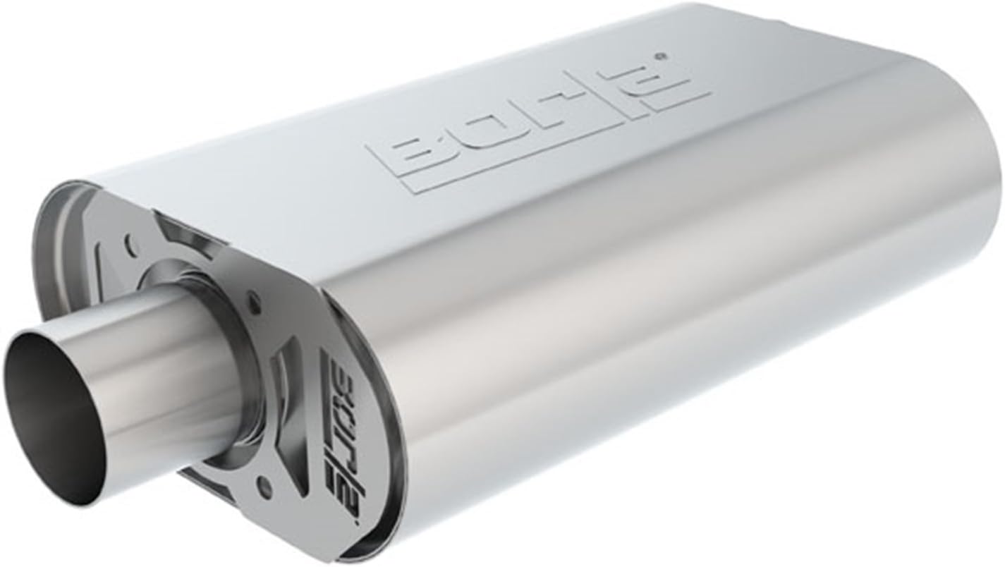 BORLA 400831 CrateMuffler for Ford Small Block H.O. 289/302 (Exc. Coyote 5.0L)/ 351W CID V8 & Big Block Moderate Output 390/427/ 428/460 CID V8 FE 2.5" Offset/Center 14"x4.35"x 9.10" Body S-Type.