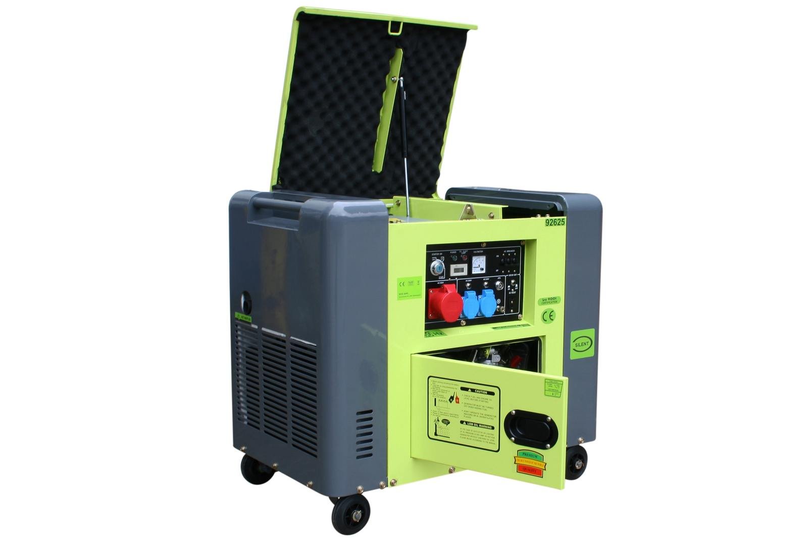 Varan Motors 92625 de ATS Diesel Generadores de corriente 6.8 kVA, 1 x 400 V, 2 x 230 V + eléctrico Starter ATS