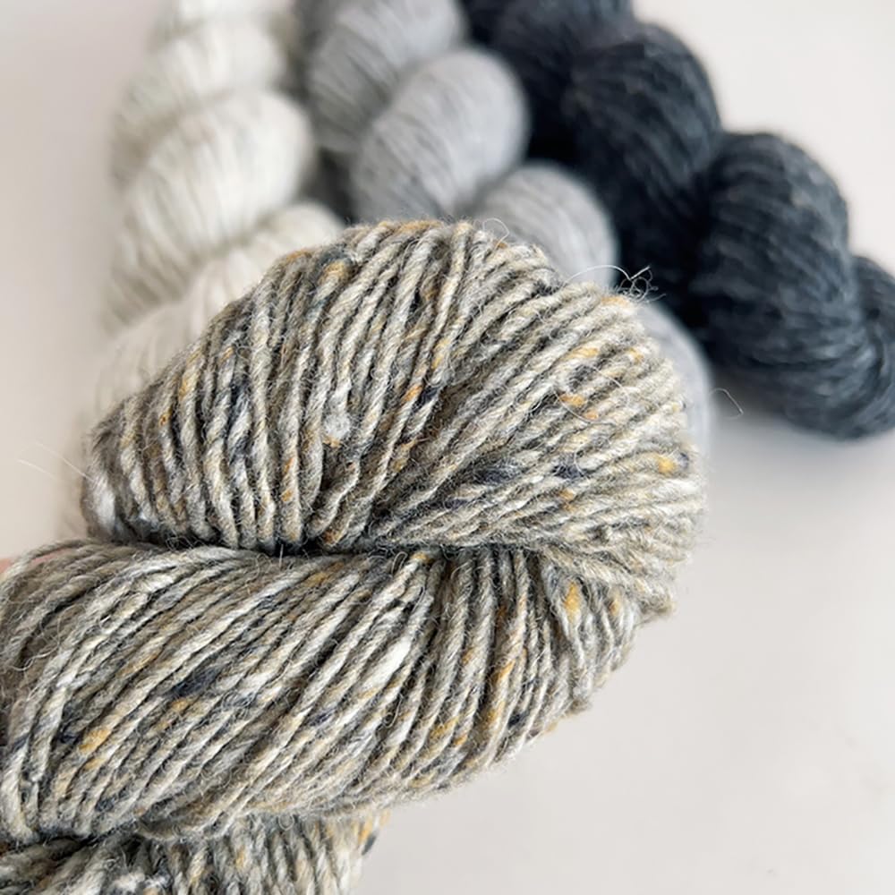 hilo de ganchillo Hilo de crochet de algodón, ovillo de lino Alpaca Tweed Fancy 72% Merino 10% Alpaca 18% Nylon Mezclado for tejer a mano/ganchillo Hilo deportivo for cárdigan, sombrero, suéter, 50 gr