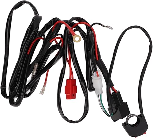 Miniatura 9 de Akozon - Arnés de cableado LED, 12 V, para motocicleta, interruptor de luz de trabajo, arnés de cableado de 40 A, arnés de relé LED para