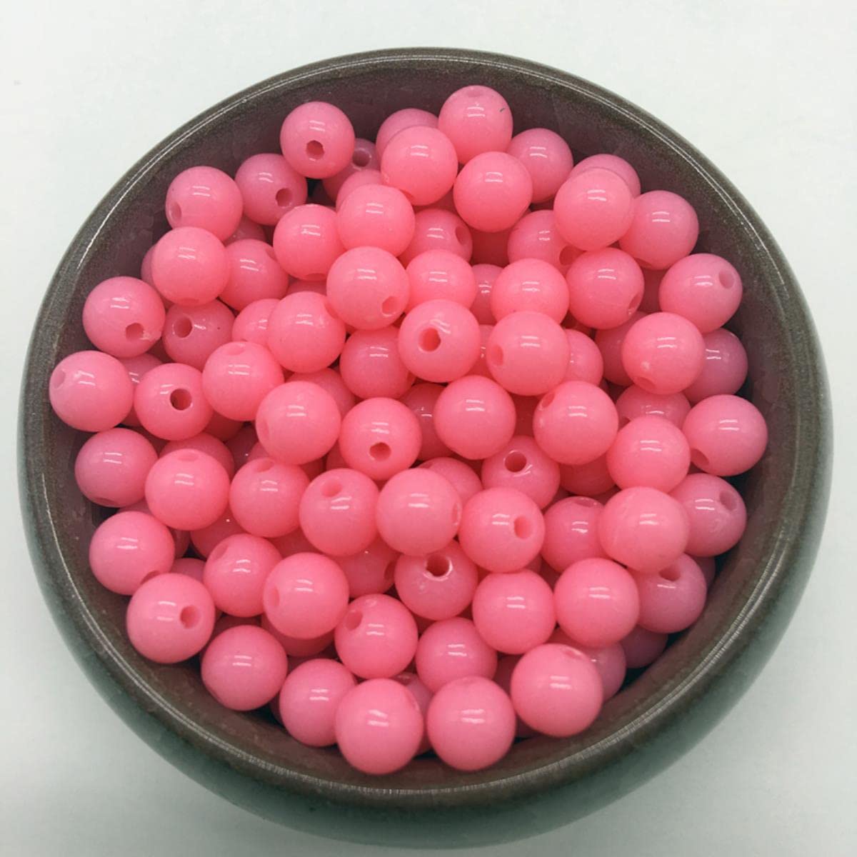 SOFPLATE 200 Stück 10mm Rote Acrylperlen - Runde Perlen Für Schmuck Basteln Armbänder Halsketten