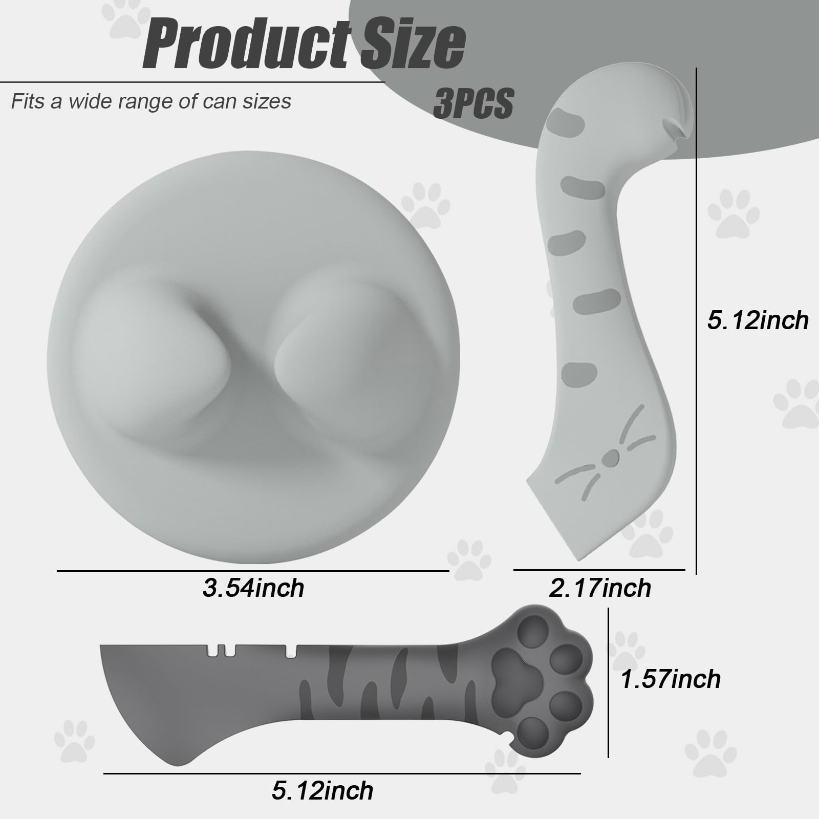 Coperchi in Silicone, Cucchiaio per Cibo Umido per Gatti/Apriscatole, Coperchi Silicone per Lattine di Cibo per Cani e Gatti, Mini Spatola per Alimenti in Scatola per Animali Domestici