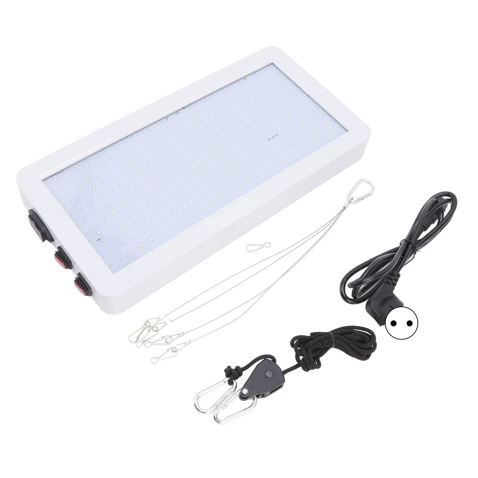 Zerodis LED de Espectro Completo, 2000W LED Grow Light Doble Interruptor Plant Grow Light Comfort Full Spectrum LED Grow Light con 3 Engranajes para Plantas de Interior Flor Vegetal(#1)