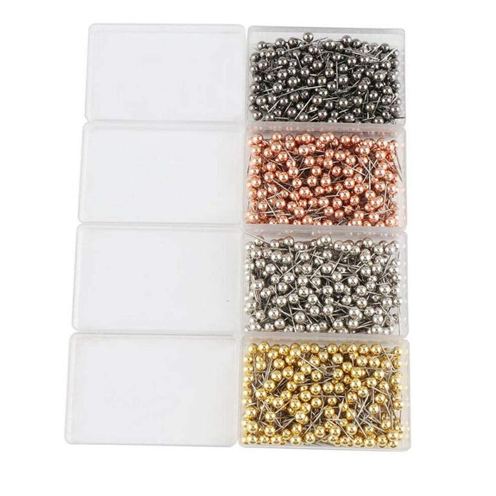 Push Pins 800PCS 1/8 Inch MapRound Head Push Pins with Stainless Steel Point for Cork Board and World Map