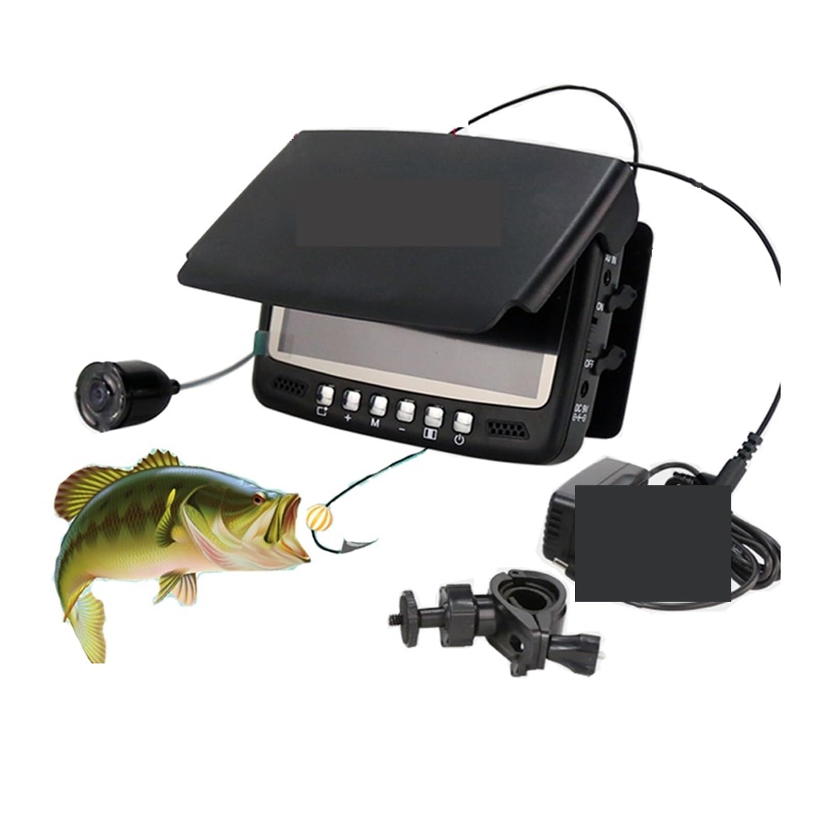 CVFRDD Underwater Fishing Camera Fish Camera Video Finder 4.3 Inch Monitor Kit Detection Surveillance Cameras For Winter Underwater Ice Fishing for Ice Sea Lake Boat Fishing(30M)