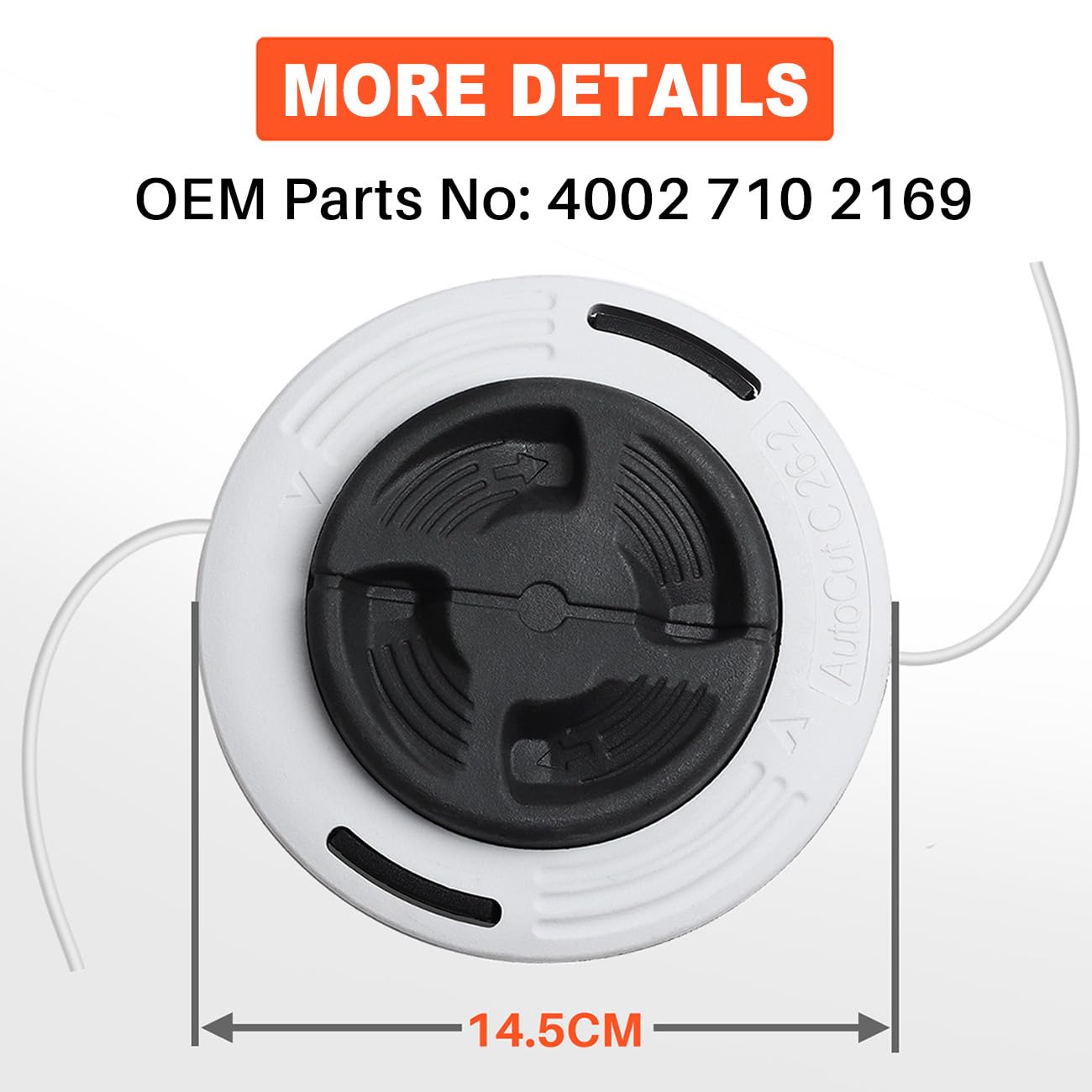 Autocut C26-2 Cabezal para STIHL Desbrozadora FS55 FS70 FS80 FS85 FS90 FS94 FS120 FS240 FSA130 FS-KM, JRISBO Cabezal de Corte Autocut C 26-2 Repuesto Carrete Hilo Recambios