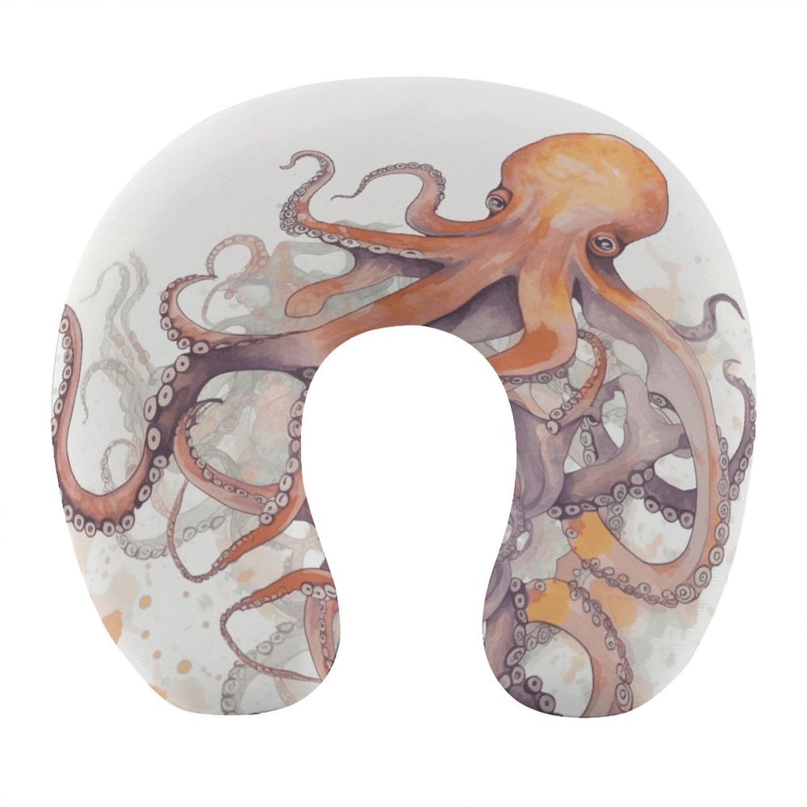 MUSM Octopus Tentacles Travel Pillow for Sleeping Comfortable Portable U Shaped Pillows for Airplane Car Train Lightweight Memory Foam Neck Pillow for Home Office Travelling