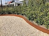 Wovar Rasenkante Cortenstahl 40 x 106 cm Flexibel - Pro Stück- Beeteinfassung Cortenstahl - Beetumrandung - Beetbegrenzung - Rasenkante Metall