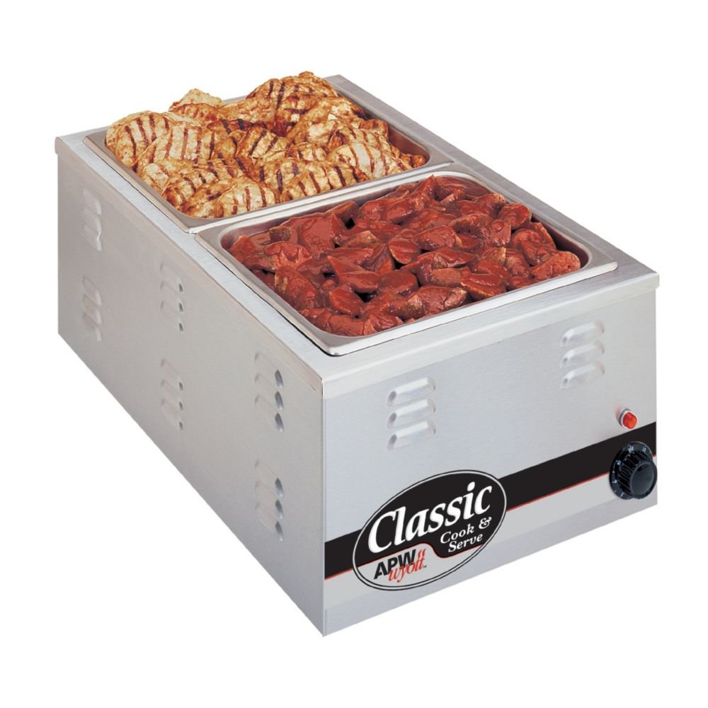 12" x 20" Countertop Food Cooker/Warmer 22 qt. - 120V by APW Wyott – Stainless Steel, Model CW-2AI