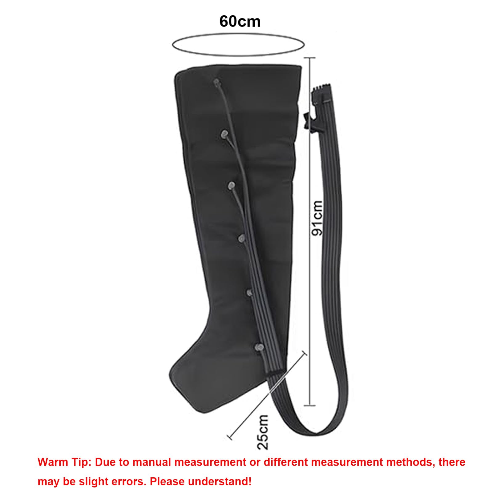 Botas de Presoterapia para Piernas, Presoterapia para Casa Piernas Abdomen y Brazos, 6 Cámaras Máquina Masajeador para Circulación y Drenaje Linfático, 6 Programas de Masaje