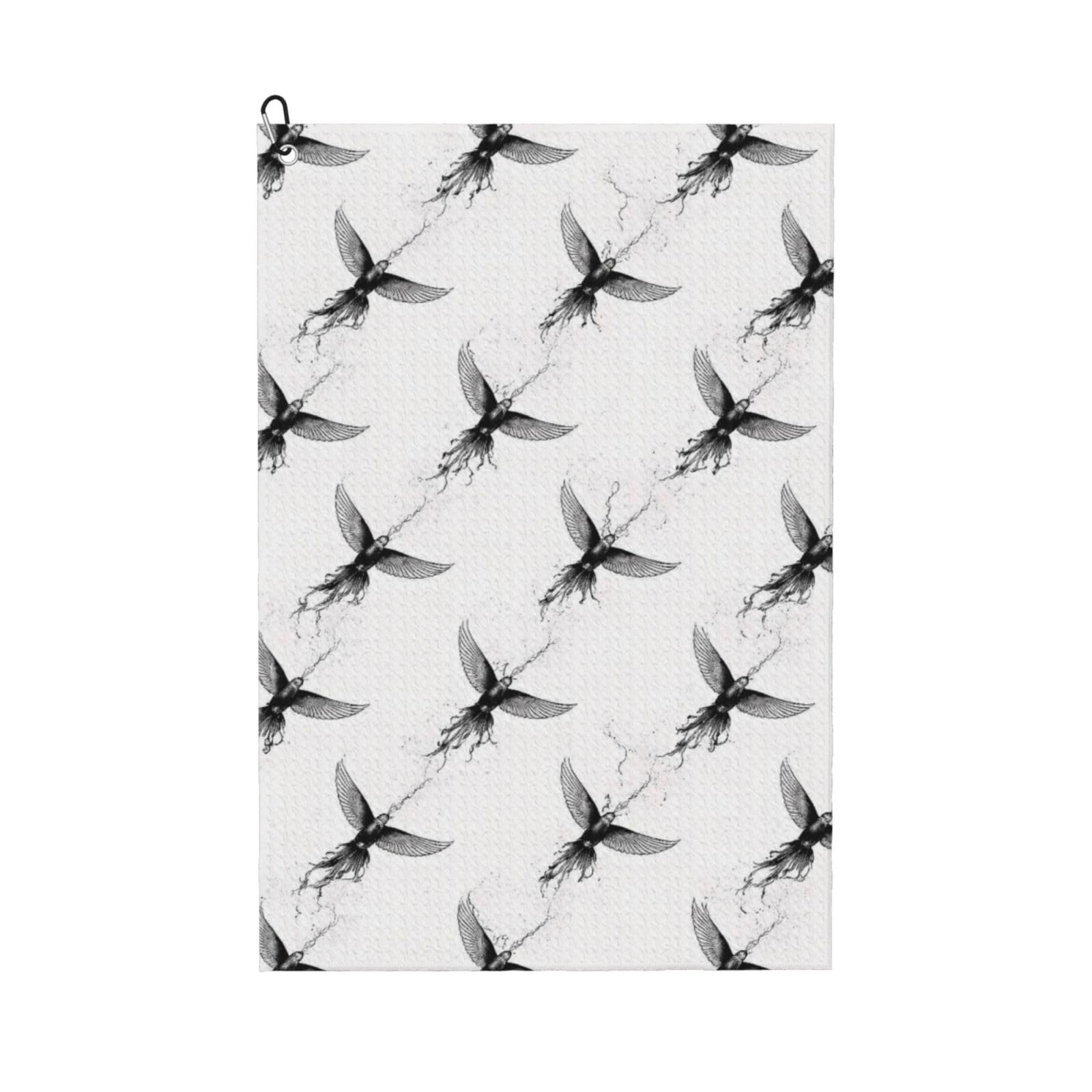BSDFGSDD Black Crow Raven Bird Grey Golf Towel 24 x 16 inches