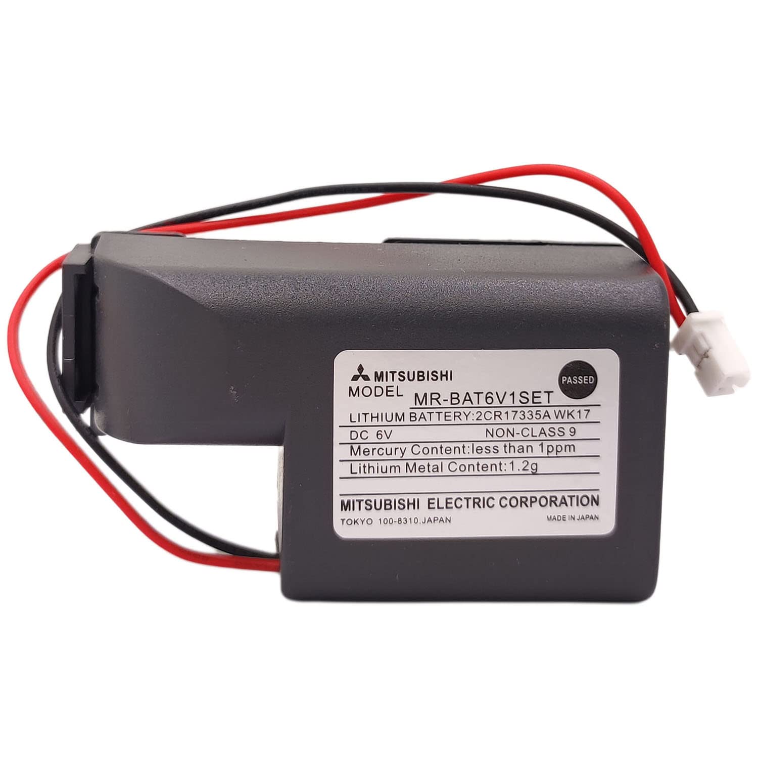 MR-BAT6V1SET 6V 1800mAh Lithium Battery Compatible with Mitsubishi 2CR17335A WK17 for MR-J4 PLC Battery