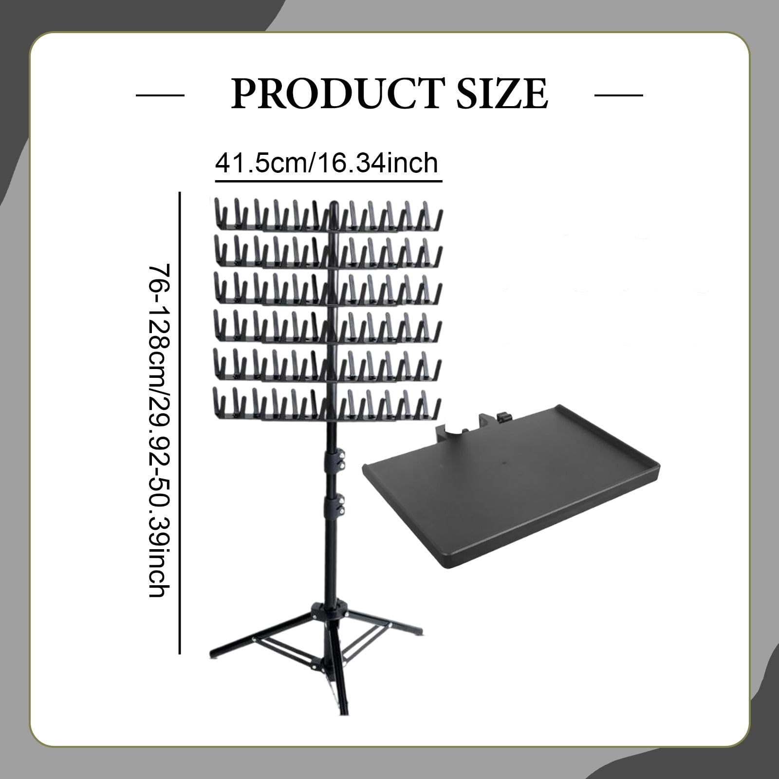 Sharplace Supporto per trecce, separatore in piedi, supporto multifunzione per extension per trecce, Nero