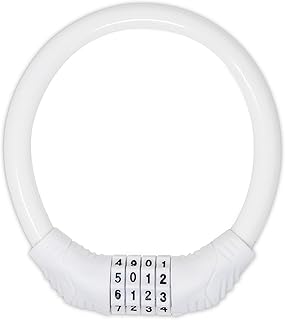 Urban August Original Fridge Lock: Multi-Functional Cable Combination Lock, for French-Door Refrigerators and Cabinets (Small, White - Two Pack)