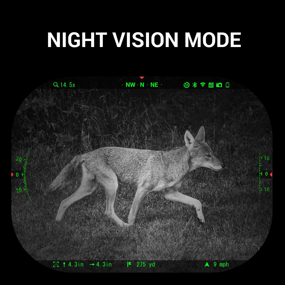 ATN X-Sight 5 LRF Smart Day/Night Hunting Scope w/Ballistics Calc, 4056x3040 Resolution, Video Record, Wi-Fi, 14hrs+ Battery Power