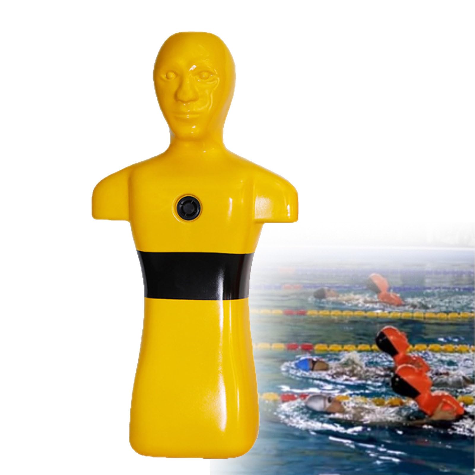 Mannequin de sauvetage d'eau remplissable avec noyau en métal et système de vidange à remplissage rapide pour entraînement aquatique professionnel