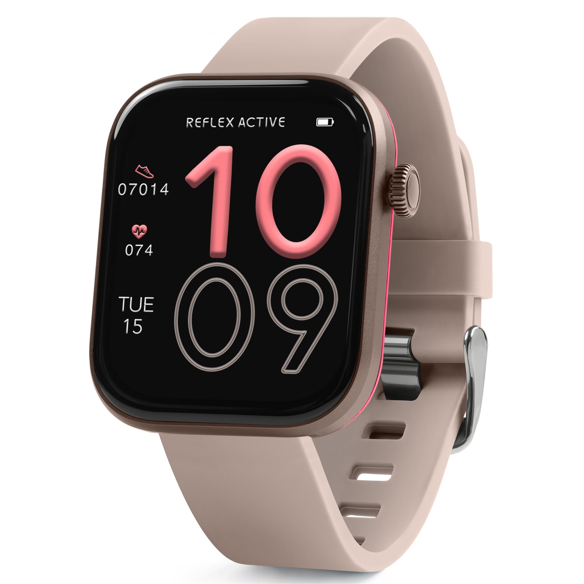 Reflex Active Series 40 AMOLED Smart Aluminium Mink Strap Calling Watch