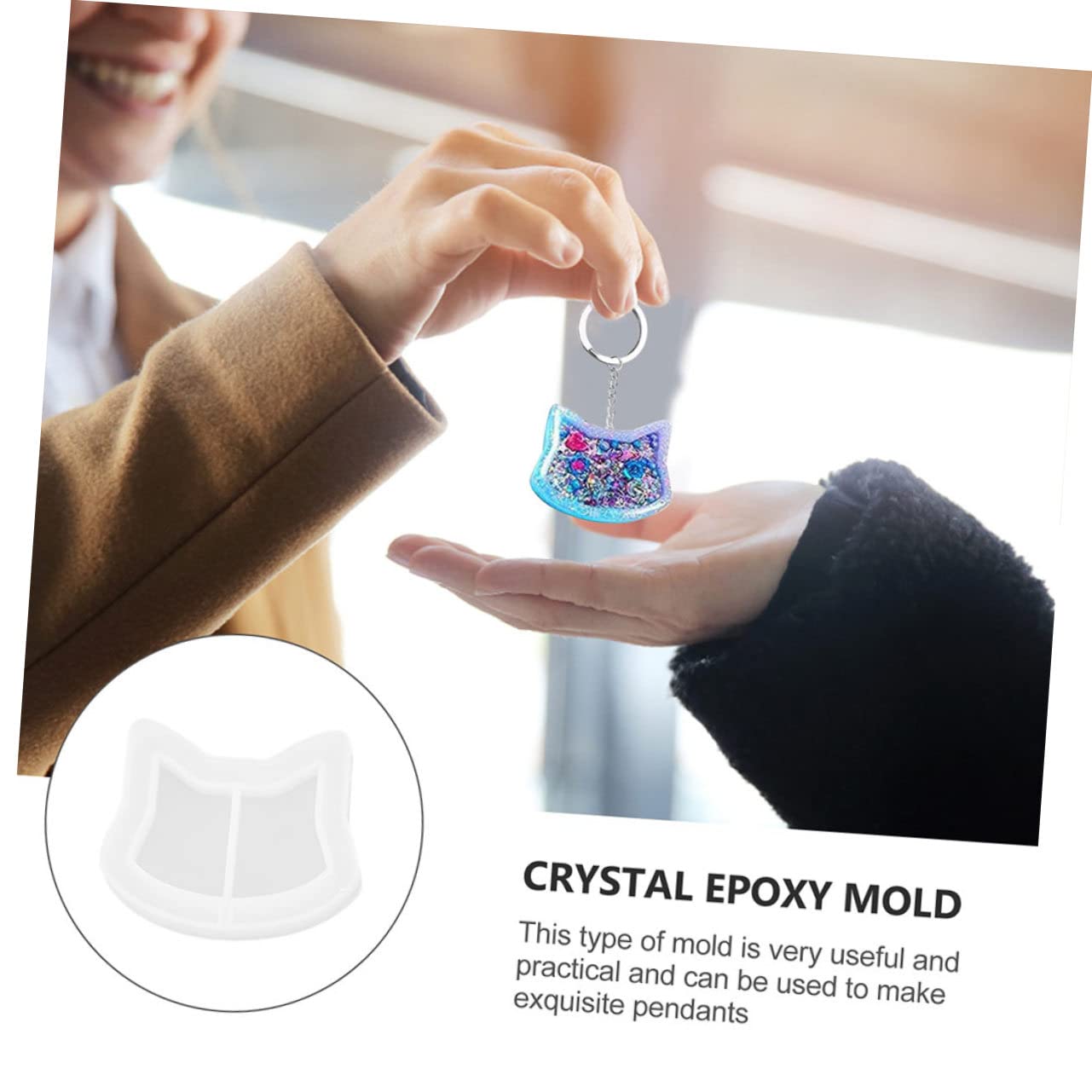 Operitacx 2sets Stampo Silicone Per Ciondoli Fai Da Te Con Film Protettivi Mold Per Creazioni Resina Epossidica e Gioielli