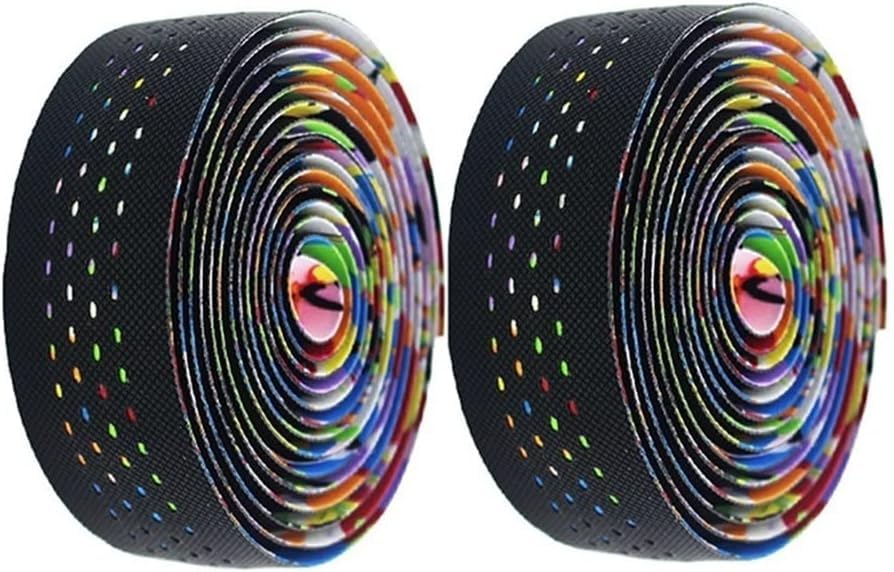 bike handlebar tape,handlebar tape Handlebar Tape, Bike Handlebar Tape Road Bike Bar Tape Breathable Professional Cycling Damping Anti-Vibration Wrap with+2pcs(Blauw)