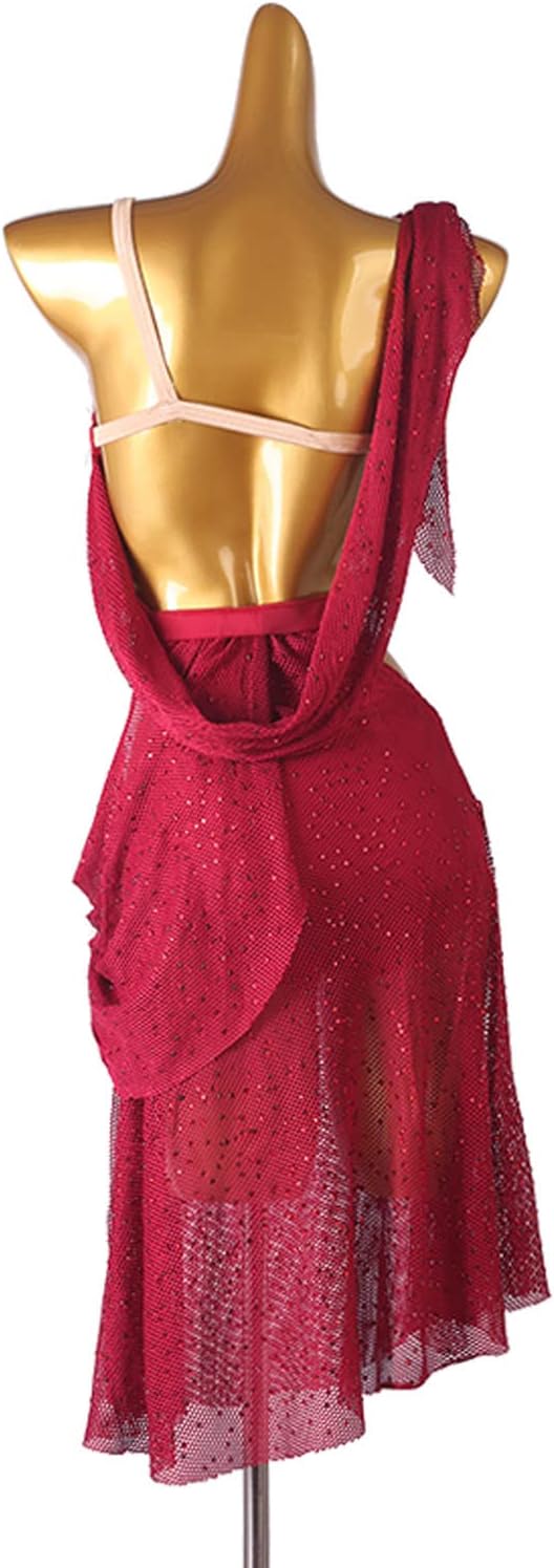 Sleeveless Latin Dance Dresses for Women Cha Cha Waltz Skirts Salsa Ballroom Competition Dancing Dress