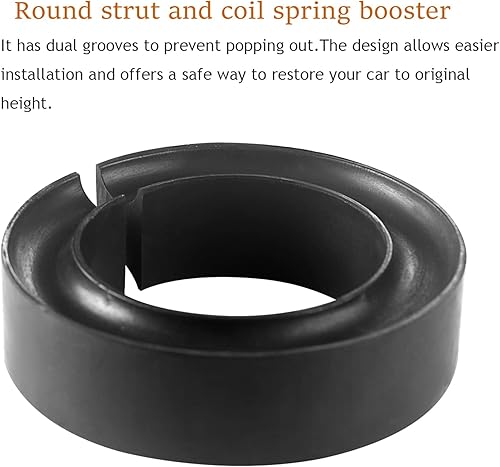 Miniatura 6 de Espaciador de resorte helicoidal redondo de goma resistente para automóvil, elevador universal de resorte helicoidal, paquete de 2