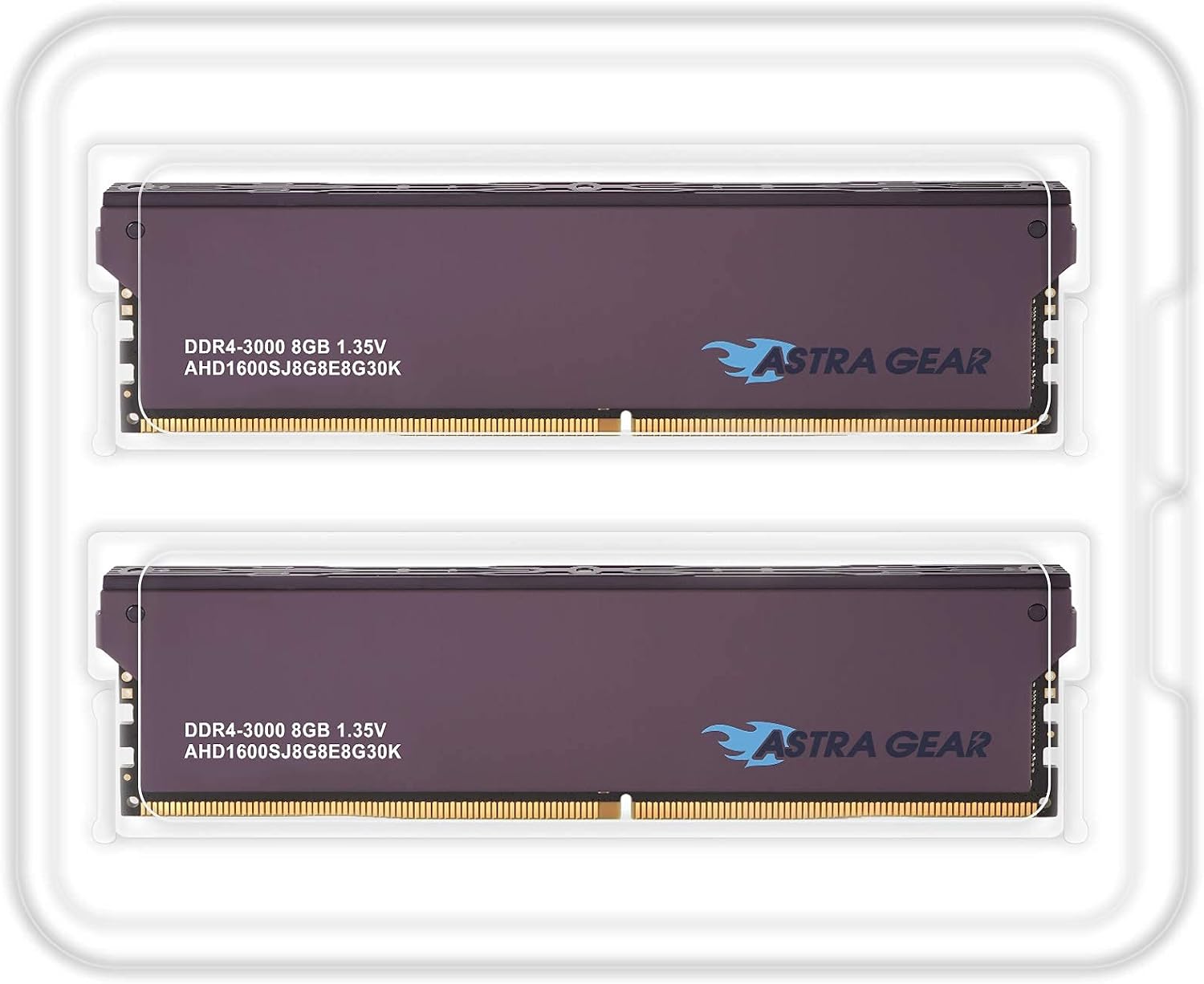 50% Off Discount ASTRA GEAR 16GB Kit (2x8GB) DDR4 3000MHz PC4-24000 CL16 Desktop Memory - Black AHD1600SJ8G8E8G30K