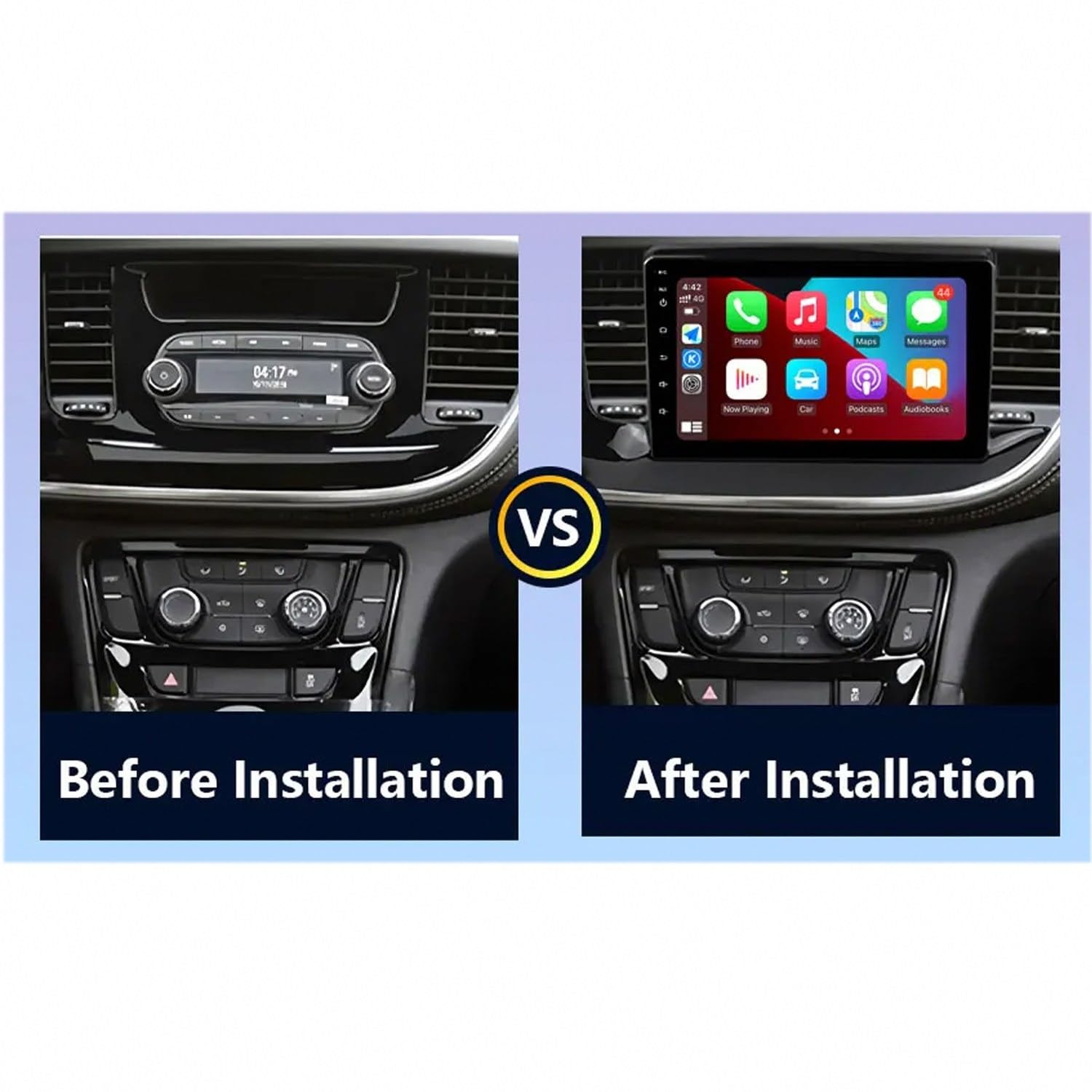 Carplay Voiture Carplay & Android Auto Voiture pour Opel Mokka X Vauxhall 2016-2019 Mises à Jour OTA, Caméra de Recul, Mirror Link, Bluetooth 5.0, Commande, 4 Nuclear 1G+32G