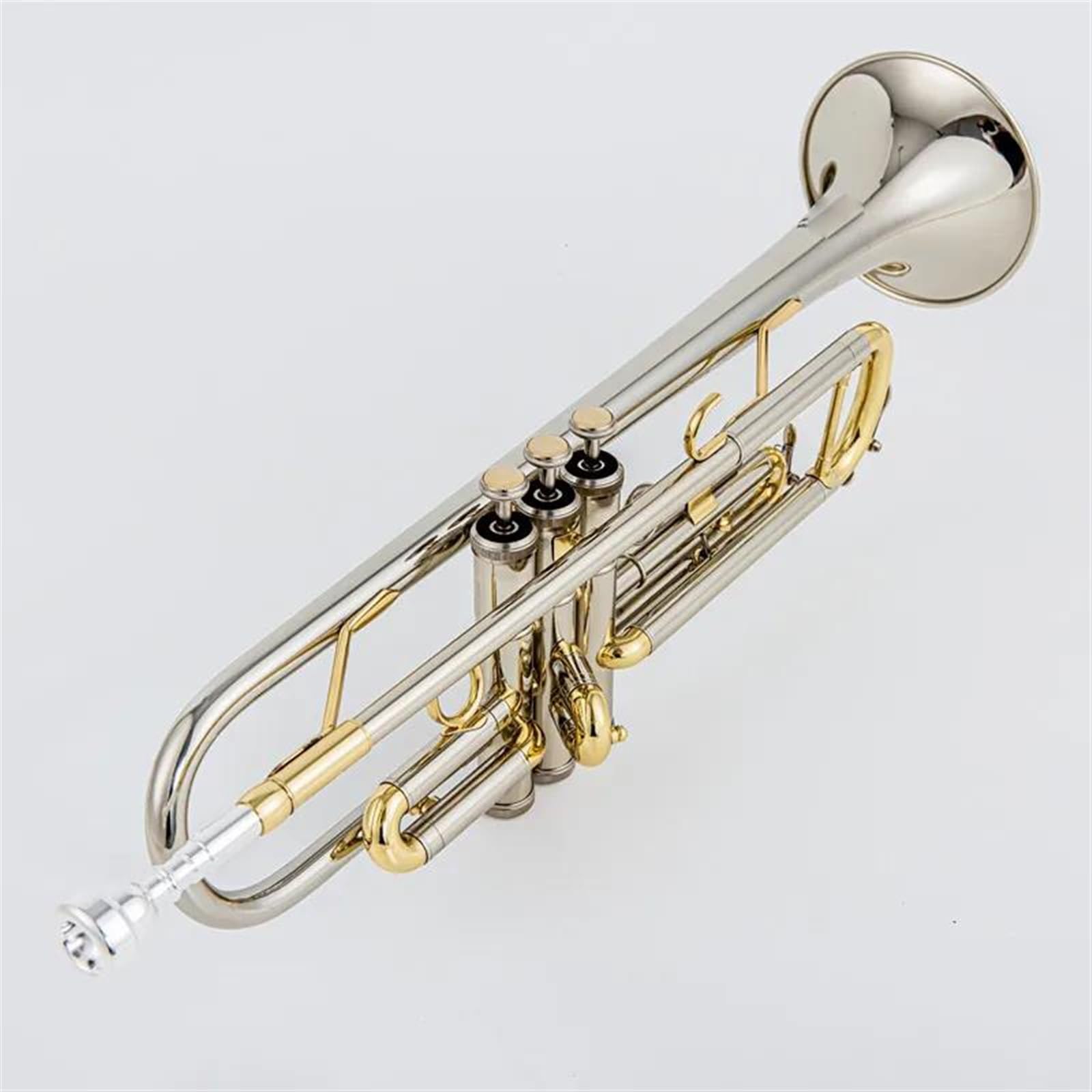 Trąbka Dorosła Trąbka Bb B Flat Mosiądz Srebrny Pozłacany Profesjonalny Instrument Muzyczny Trąbka Ze Skórzanym Etui