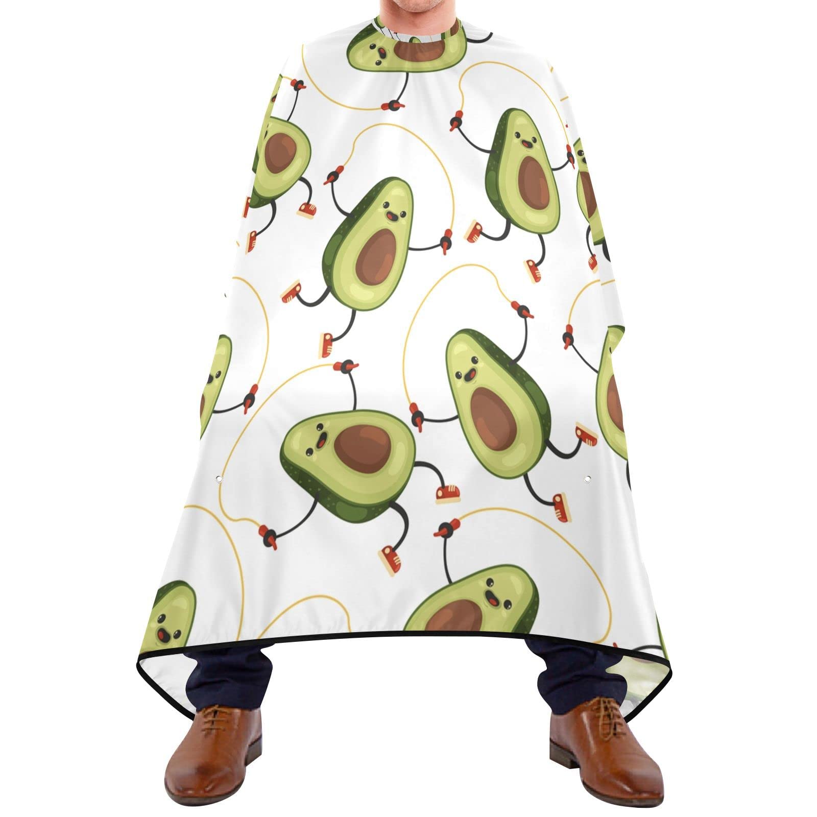 Capa De Peluquería 140x168cm, Aguacate Bailando Capas Para Peluqueria Con Cierre De Botones Personalizada Capa De Barbero Profesional, Para Peinados, El Cabello