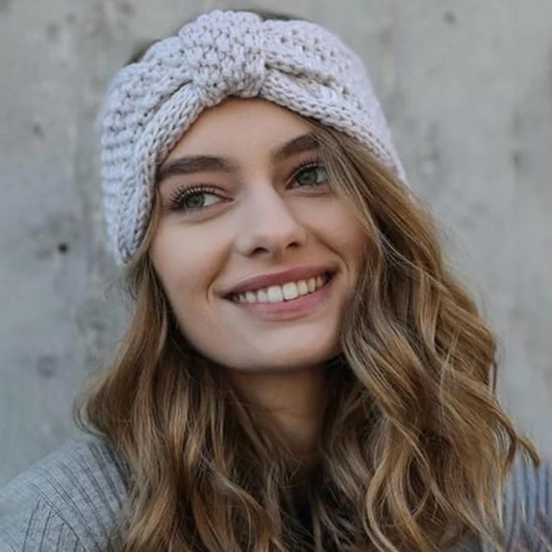 2 Fasce Per Capelli Invernali In Maglia Per Donna, Elastiche E Calde, Scaldaorecchie - 4