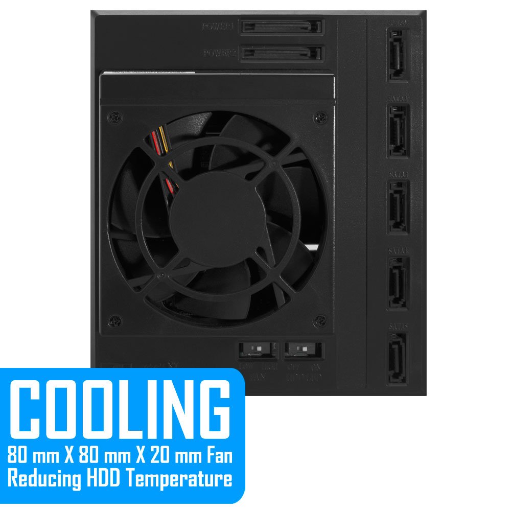 Kingwin MKS-535TL, 5,25" taca bez tacy, przenośny stojak na dysk twardy 5 x 3,5 cala