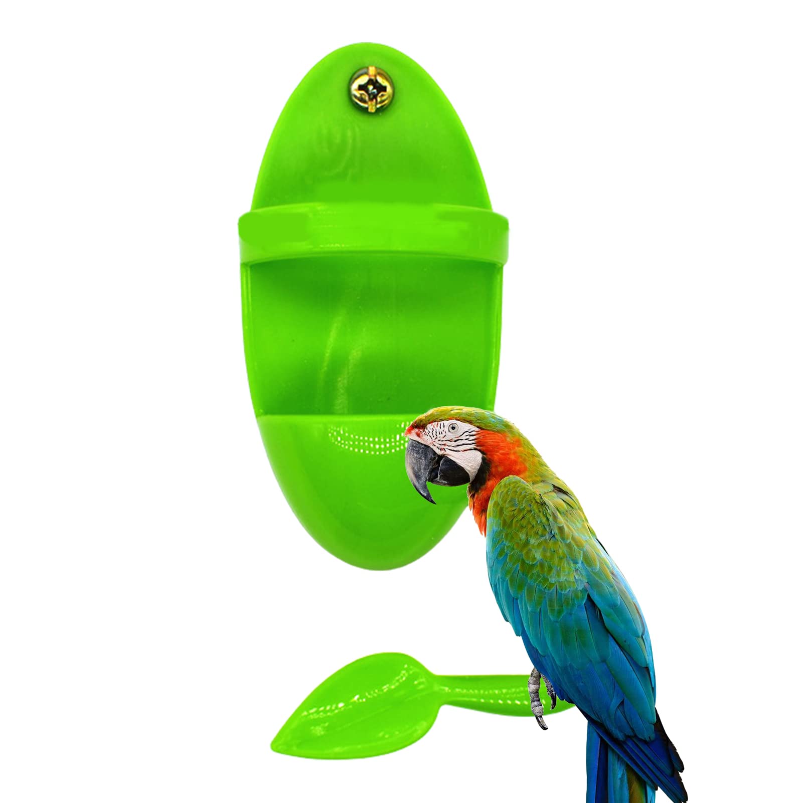 Pologmase Bird Food Rack Cuttlebone Holder For Parakeet - Parakeet Feeding Cup Bird Cage Accessories - Bird Food Storage Cuttlefish Cuddle Bone Holders Cage Bowl Stand Perch Supplies