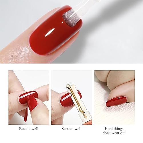 Miniatura 5 de Imtiti Capa superior de esmalte de uñas de gel, acabado brillante que no se limpia, de larga duración, 0.54 onzas líquidas, gel transparente con LED