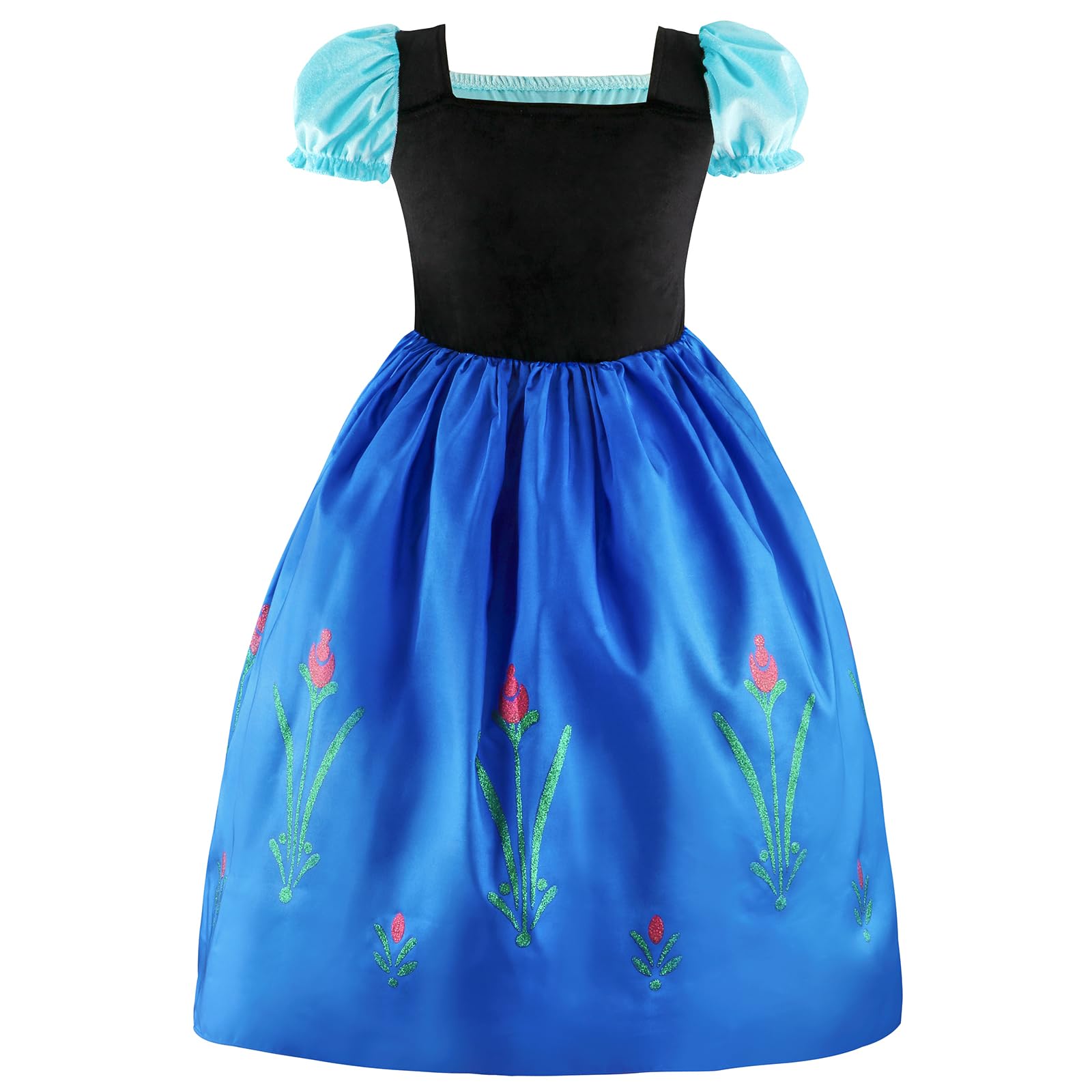 strapless open back dress Posh Peanut Toddler Girl's Disney Frozen Anna Tulle Dress in Blue, 2 Toddler, Viscose from Bamboo main image 1